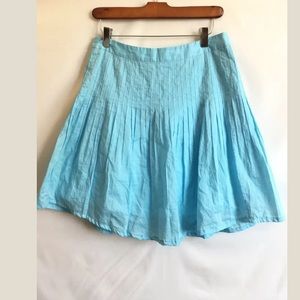 J. Crew pleated blue lambswools skirt size 6
